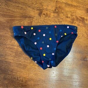 Boden women’s navy multicolor polka dot swimsuit bottom bikini size 2
